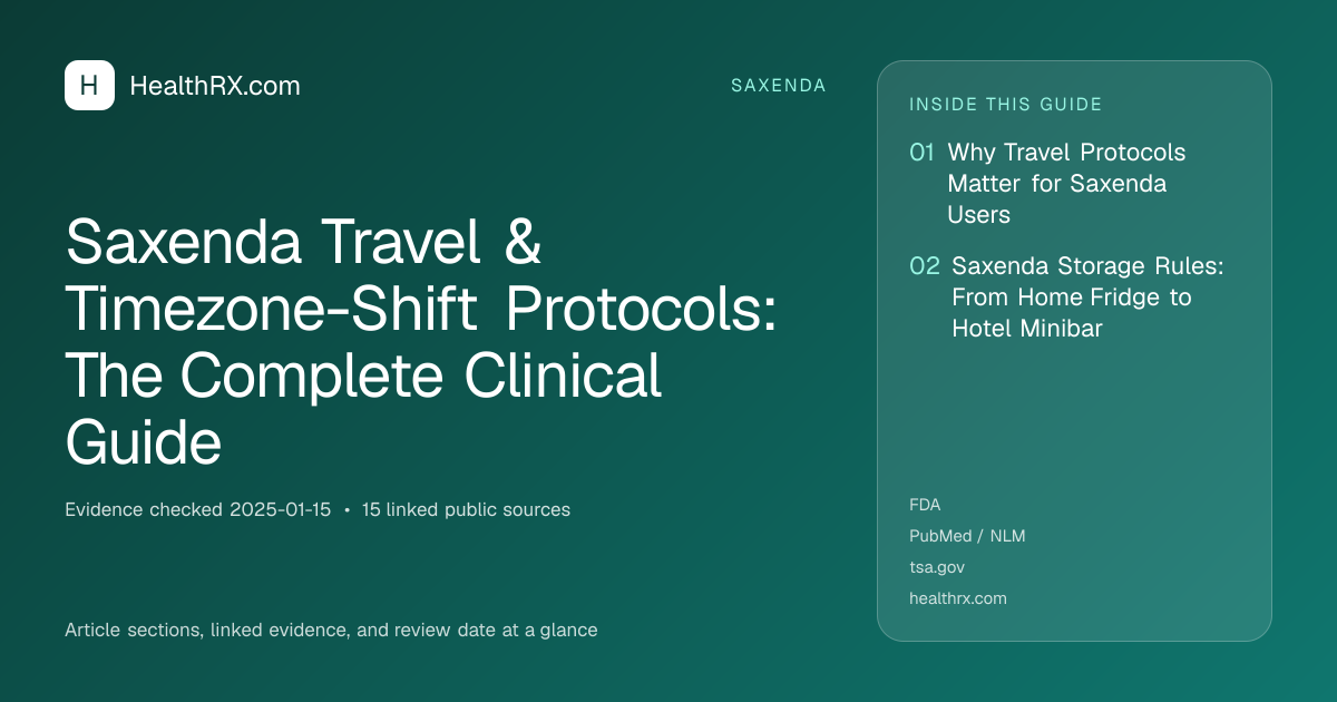 Evidence overview for Saxenda Travel & Timezone-Shift Protocols: The Complete Clinical Guide