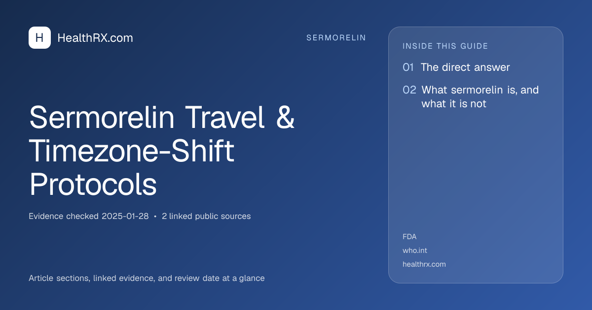 Evidence overview for Sermorelin Travel & Timezone-Shift Protocols