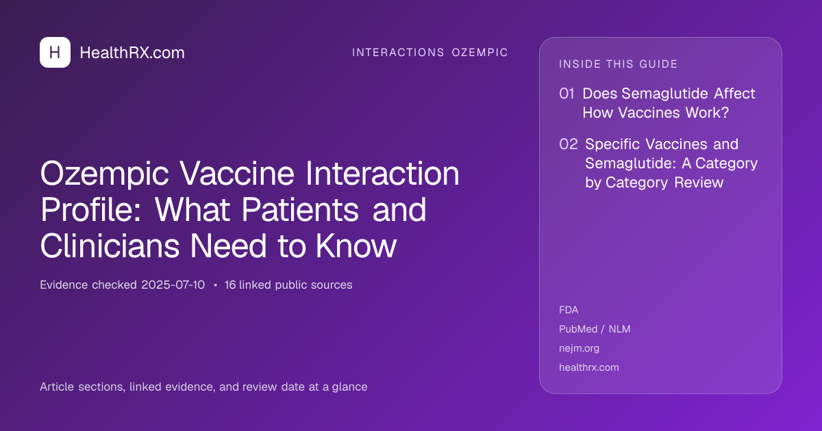 Evidence overview for Ozempic Vaccine Interaction Profile: What Patients and Clinicians Need to Know