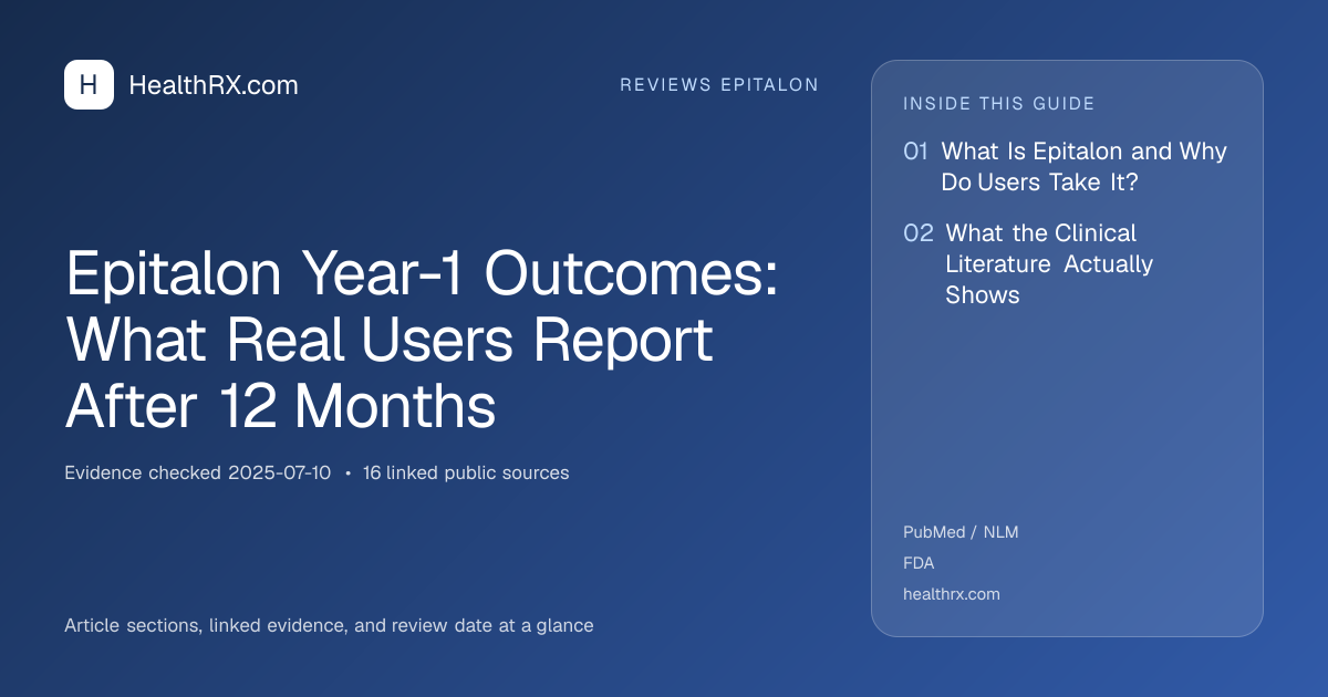 Evidence overview for Epitalon Year-1 Outcomes: What Real Users Report After 12 Months