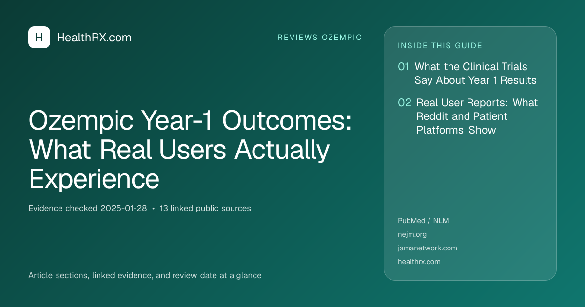 Evidence overview for Ozempic Year-1 Outcomes: What Real Users Actually Experience