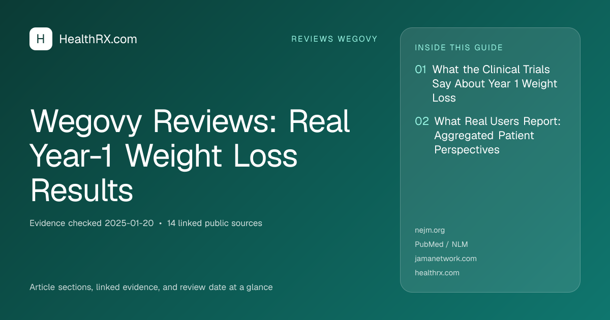 Evidence overview for Wegovy Reviews: Real Year-1 Weight Loss Results
