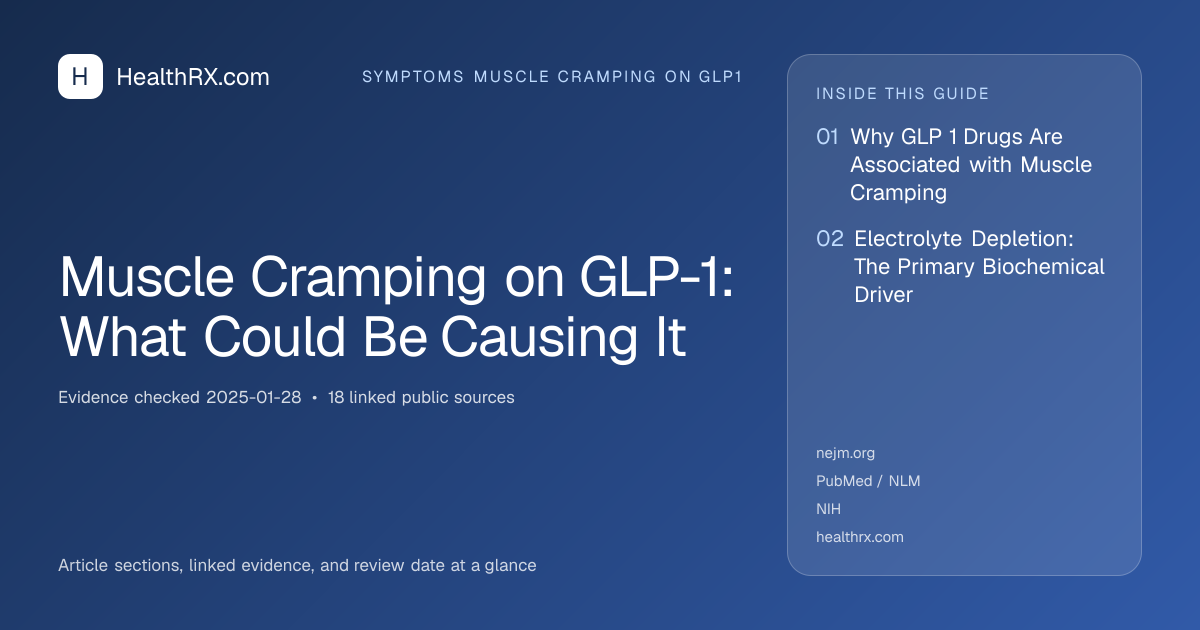 Evidence overview for Muscle Cramping on GLP-1: What Could Be Causing It