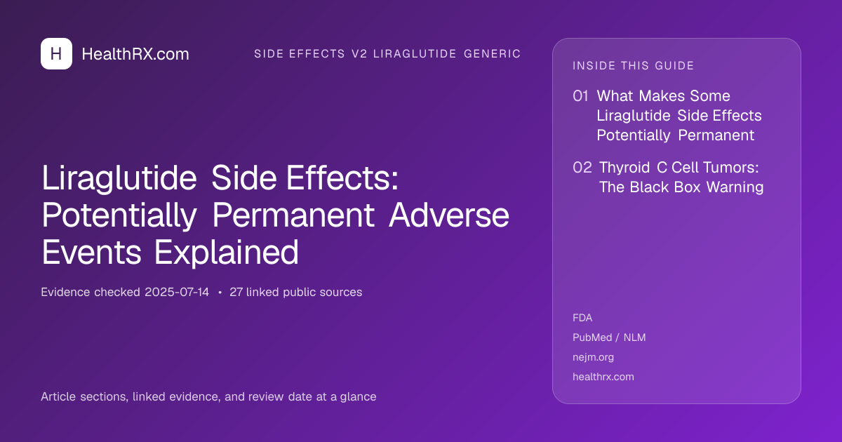 Evidence overview for Liraglutide Side Effects: Potentially Permanent Adverse Events Explained