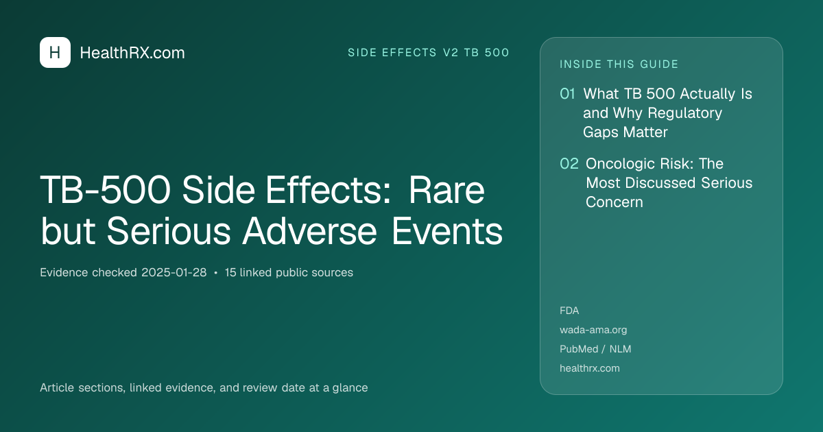 Evidence overview for TB-500 Side Effects: Rare but Serious Adverse Events