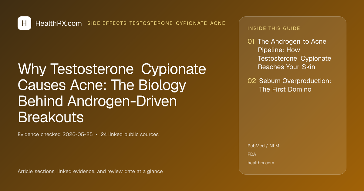 Evidence overview for Why Testosterone Cypionate Causes Acne: The Biology Behind Androgen-Driven Breakouts