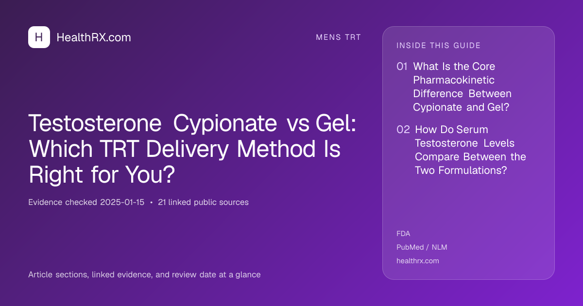 Evidence overview for Testosterone Cypionate vs Gel: Which TRT Delivery Method Is Right for You?