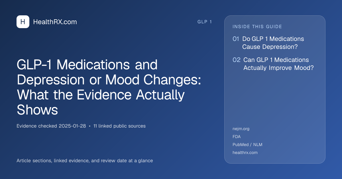 Evidence overview for GLP-1 Medications and Depression or Mood Changes: What the Evidence Actually Shows