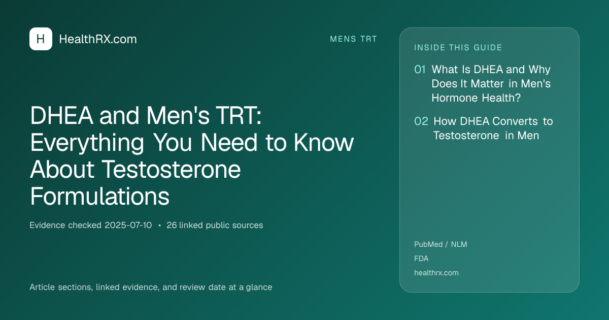 Evidence overview for DHEA and Men's TRT: Everything You Need to Know About Testosterone Formulations