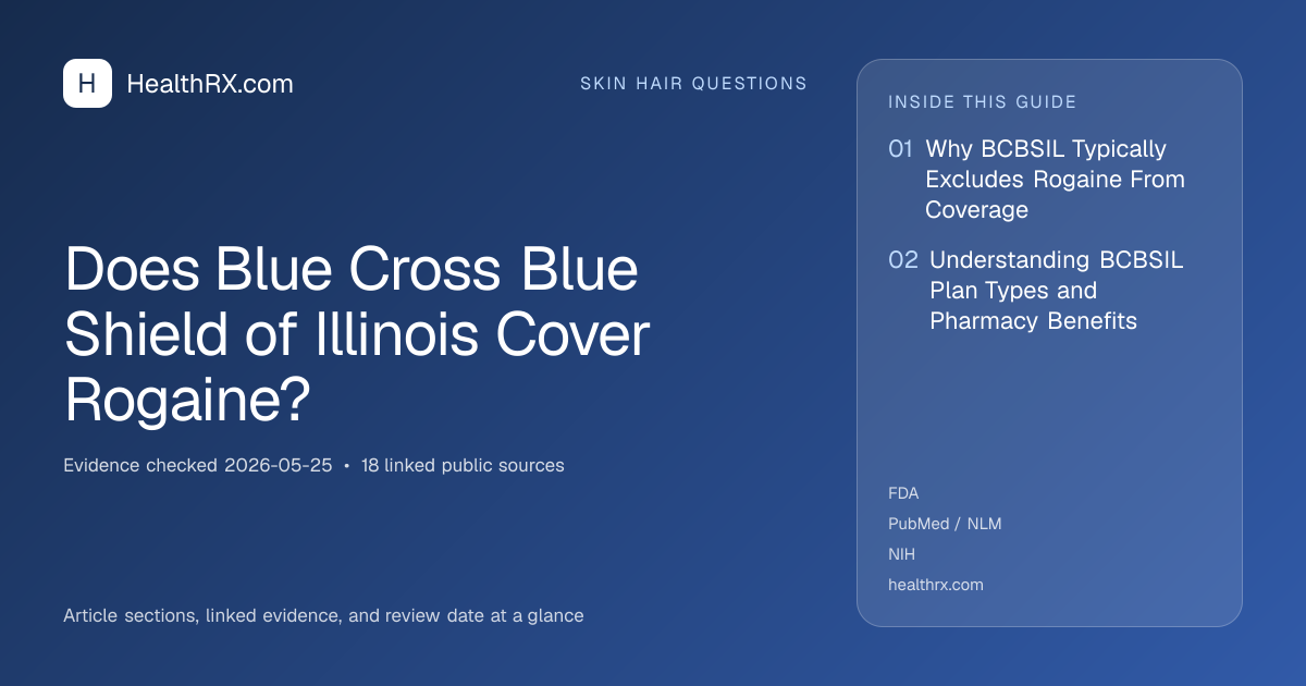 Evidence overview for Does Blue Cross Blue Shield of Illinois Cover Rogaine?