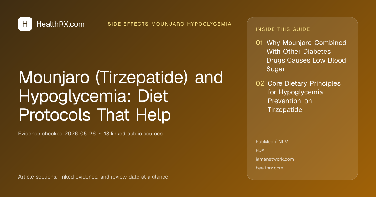 Evidence overview for Mounjaro (Tirzepatide) and Hypoglycemia: Diet Protocols That Help