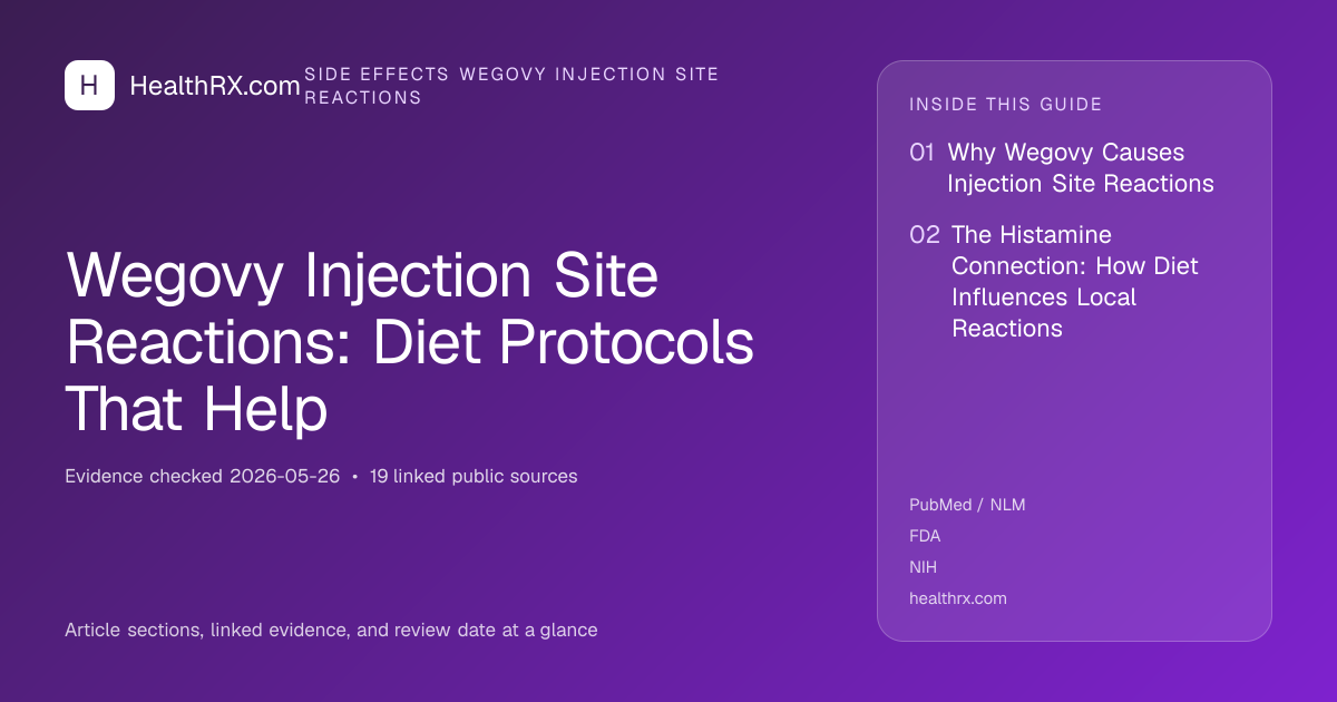 Evidence overview for Wegovy Injection Site Reactions: Diet Protocols That Help