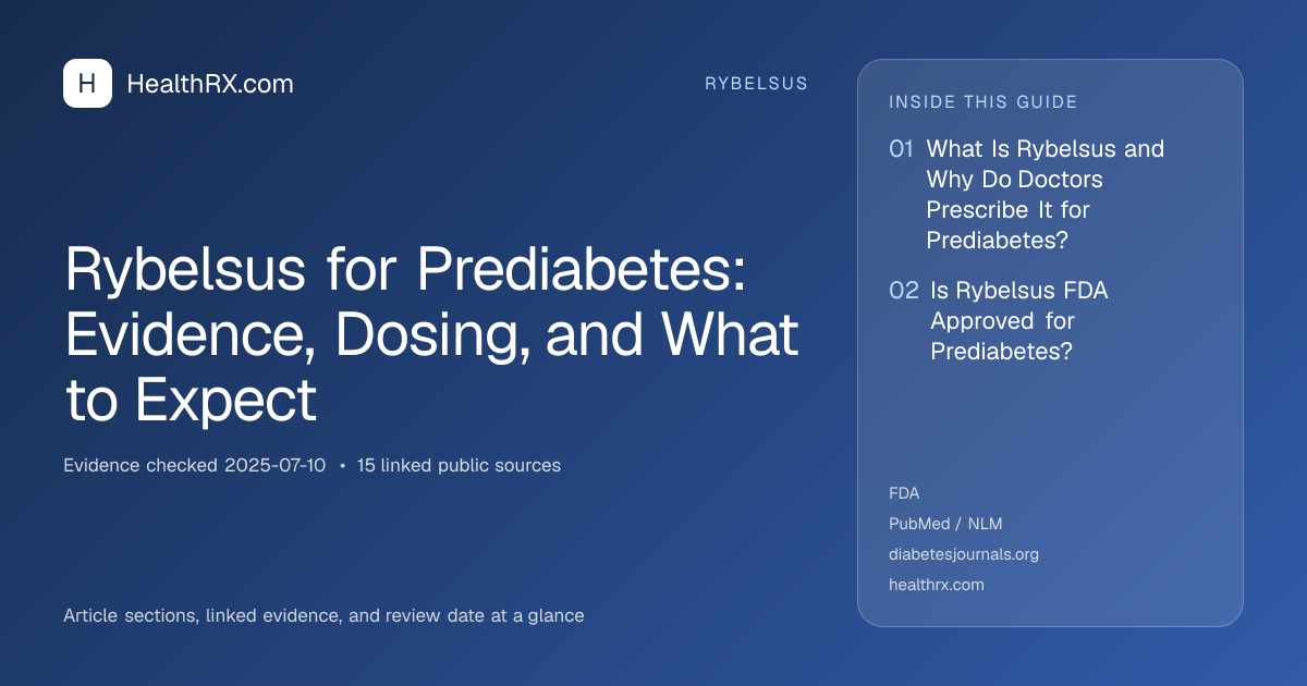 Evidence overview for Rybelsus for Prediabetes: Evidence, Dosing, and What to Expect