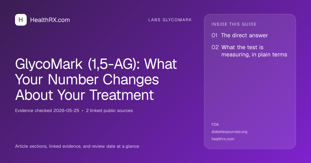 Evidence overview for GlycoMark (1,5-AG): What Your Number Changes About Your Treatment