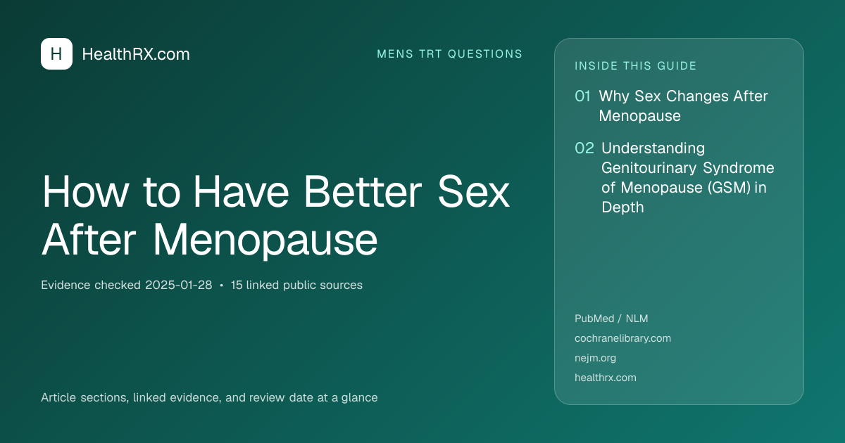 Evidence overview for How to Have Better Sex After Menopause