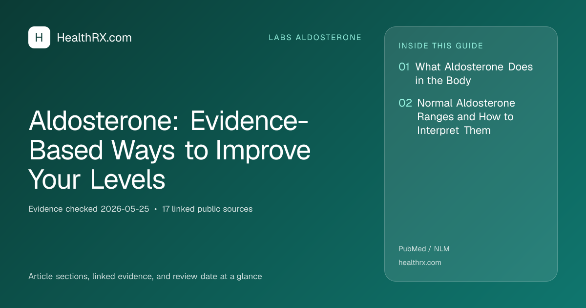 Evidence overview for Aldosterone: Evidence-Based Ways to Improve Your Levels