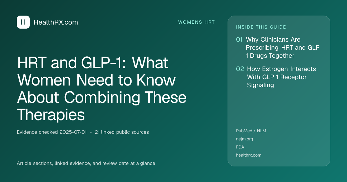 Evidence overview for HRT and GLP-1: What Women Need to Know About Combining These Therapies