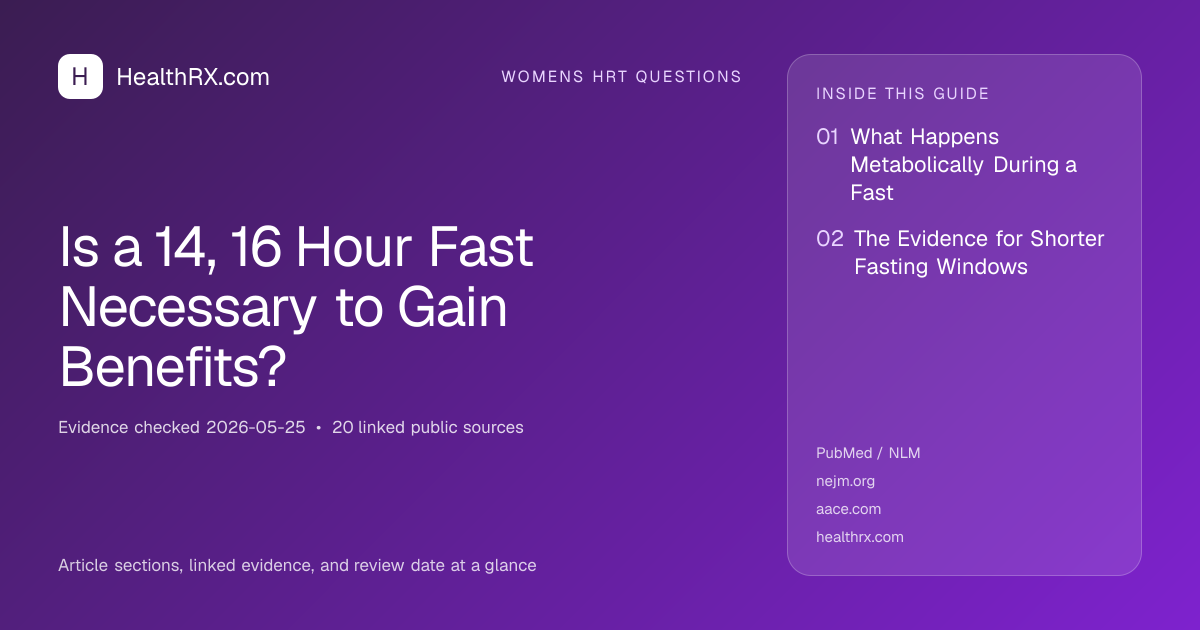 Evidence overview for Is a 14, 16 Hour Fast Necessary to Gain Benefits?