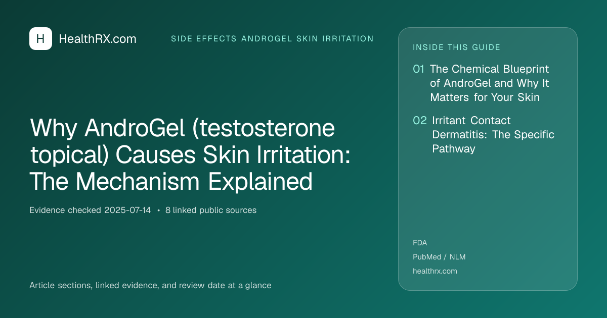 Evidence overview for Why AndroGel (testosterone topical) Causes Skin Irritation: The Mechanism Explained