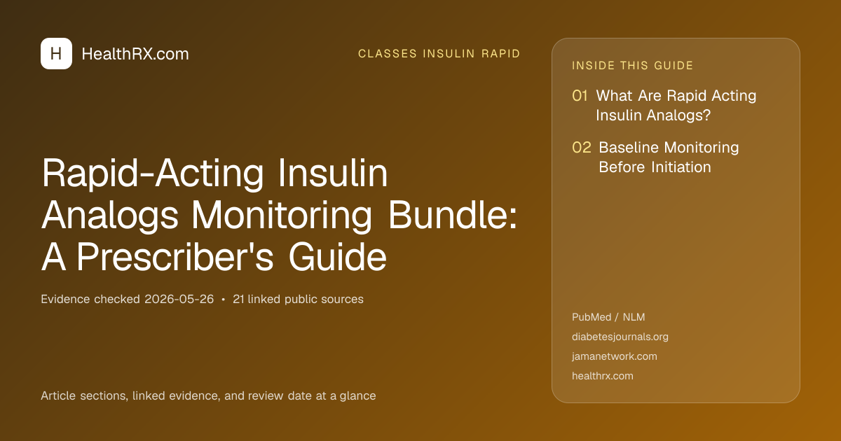 Evidence overview for Rapid-Acting Insulin Analogs Monitoring Bundle: A Prescriber's Guide
