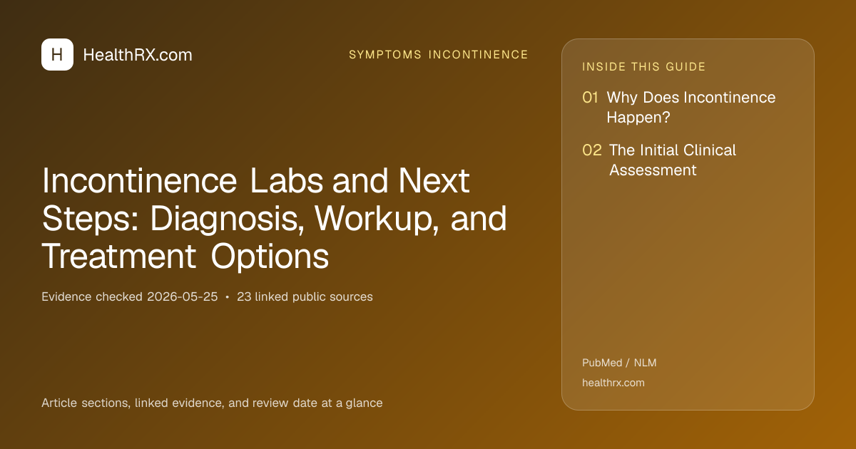 Evidence overview for Incontinence Labs and Next Steps: Diagnosis, Workup, and Treatment Options