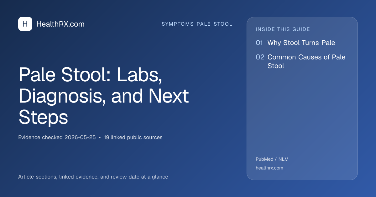 Evidence overview for Pale Stool: Labs, Diagnosis, and Next Steps