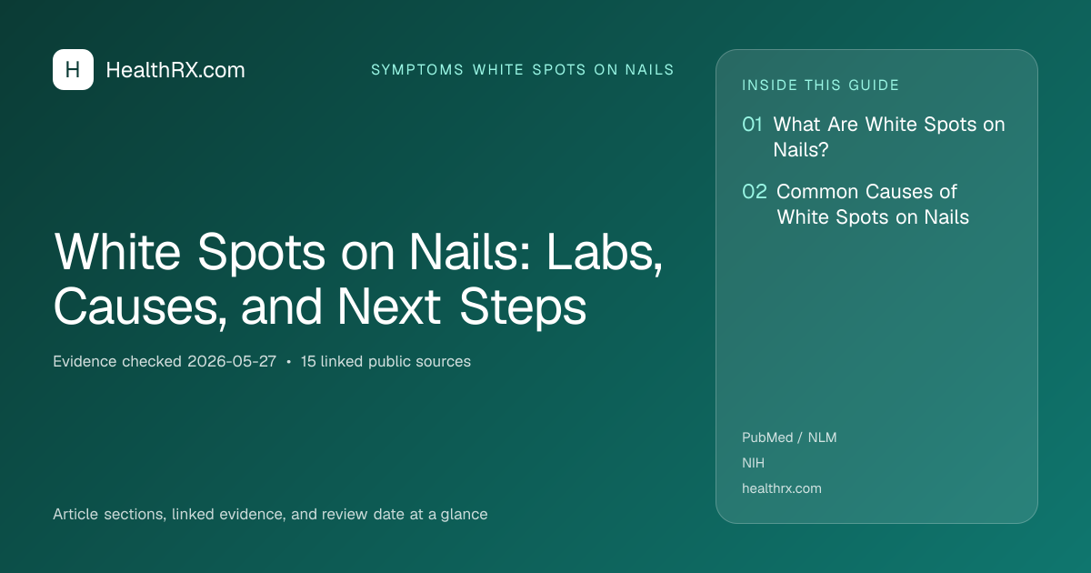Evidence overview for White Spots on Nails: Labs, Causes, and Next Steps