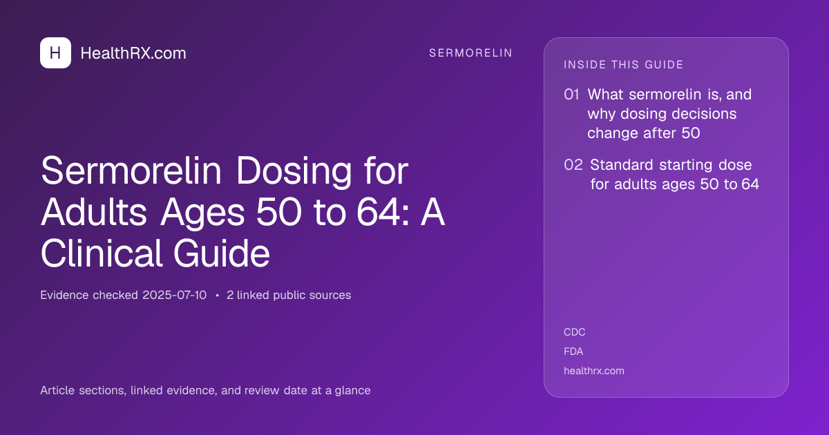 Evidence overview for Sermorelin Dosing for Adults Ages 50 to 64: A Clinical Guide