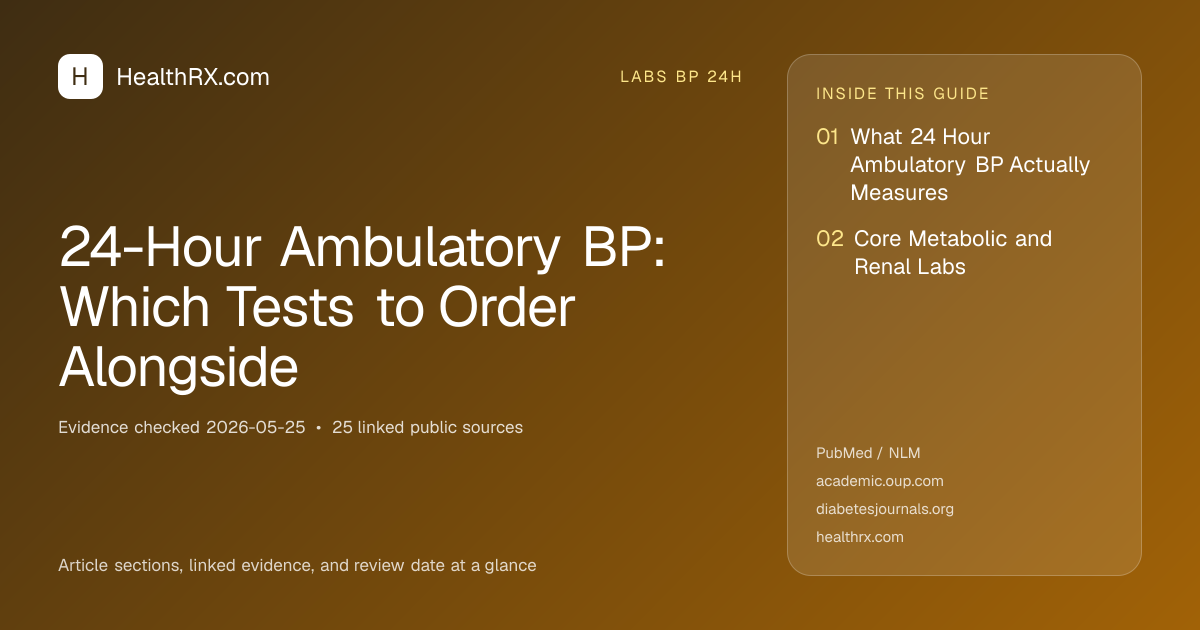 Evidence overview for 24-Hour Ambulatory BP: Which Tests to Order Alongside
