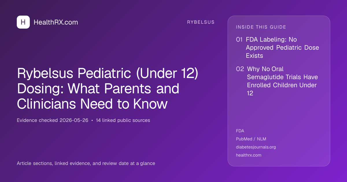 Evidence overview for Rybelsus Pediatric (Under 12) Dosing: What Parents and Clinicians Need to Know