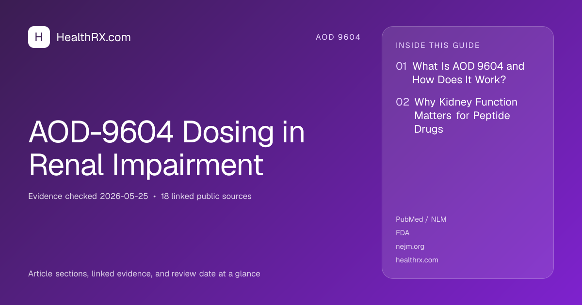 Evidence overview for AOD-9604 Dosing in Renal Impairment