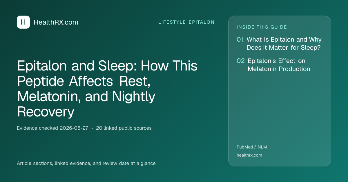 Evidence overview for Epitalon and Sleep: How This Peptide Affects Rest, Melatonin, and Nightly Recovery