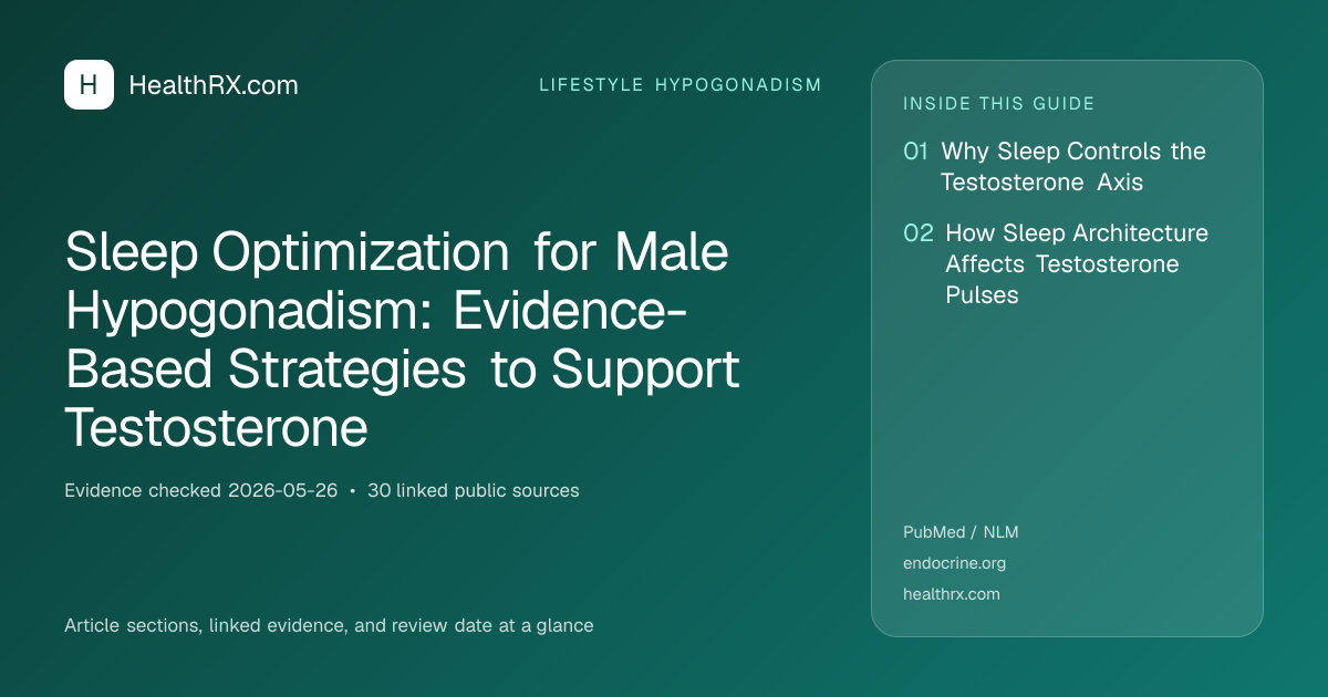 Evidence overview for Sleep Optimization for Male Hypogonadism: Evidence-Based Strategies to Support Testosterone