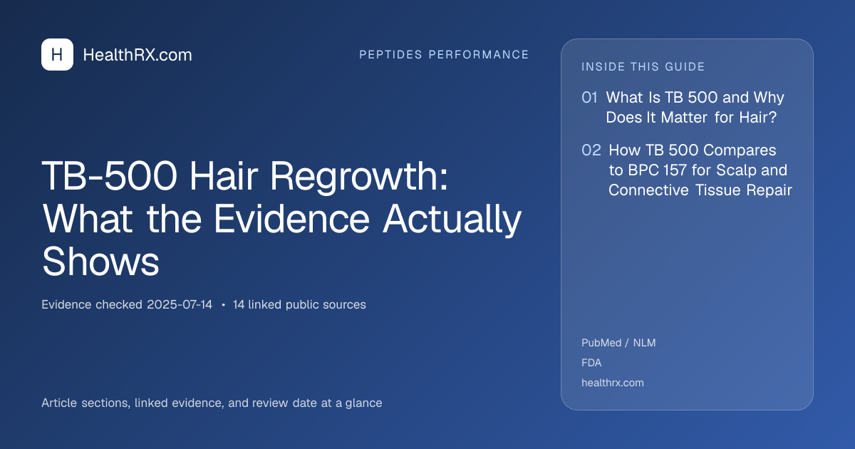 Evidence overview for TB-500 Hair Regrowth: What the Evidence Actually Shows