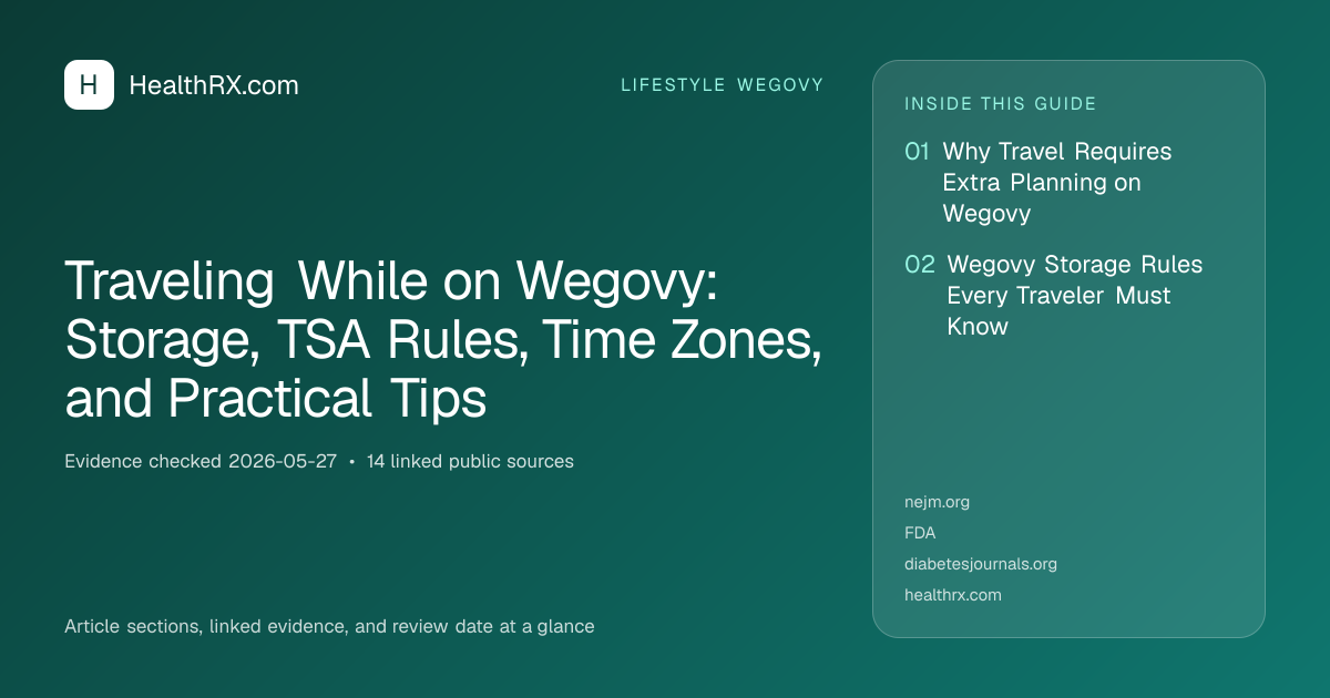 Evidence overview for Traveling While on Wegovy: Storage, TSA Rules, Time Zones, and Practical Tips