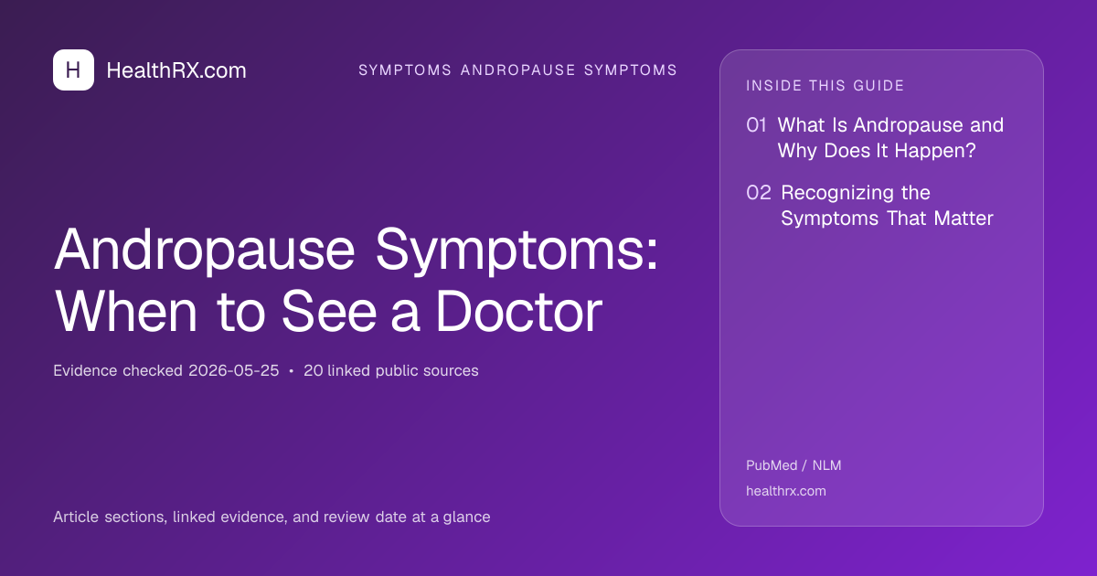 Evidence overview for Andropause Symptoms: When to See a Doctor