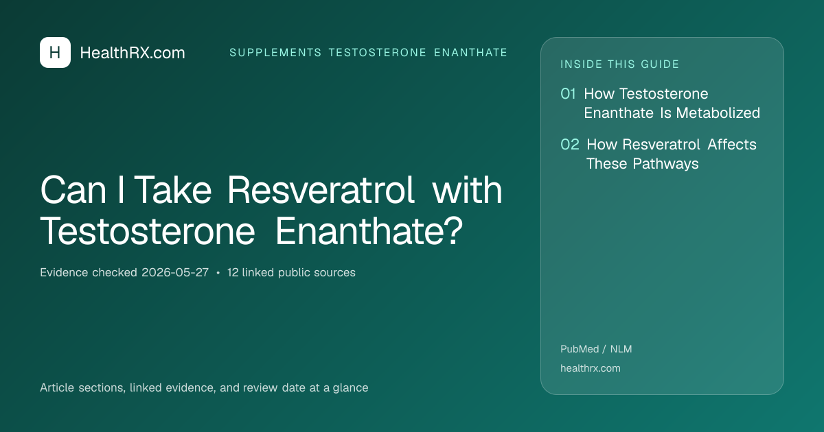 Evidence overview for Can I Take Resveratrol with Testosterone Enanthate?