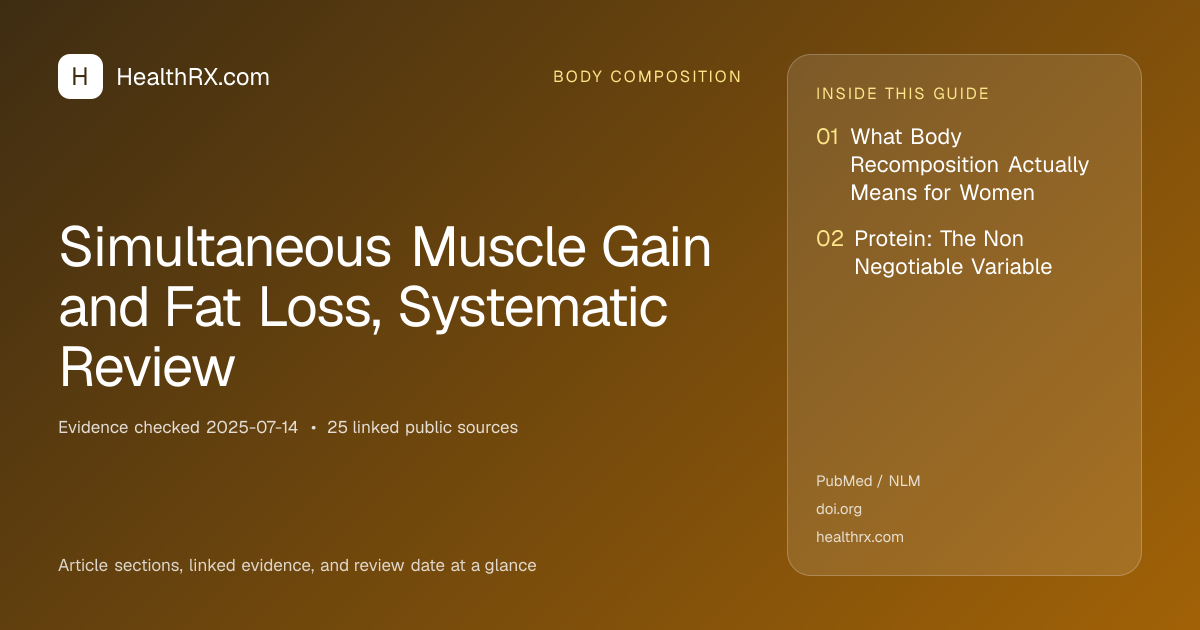 Evidence overview for body composition: Simultaneous Muscle Gain and Fat Loss, Systematic Review