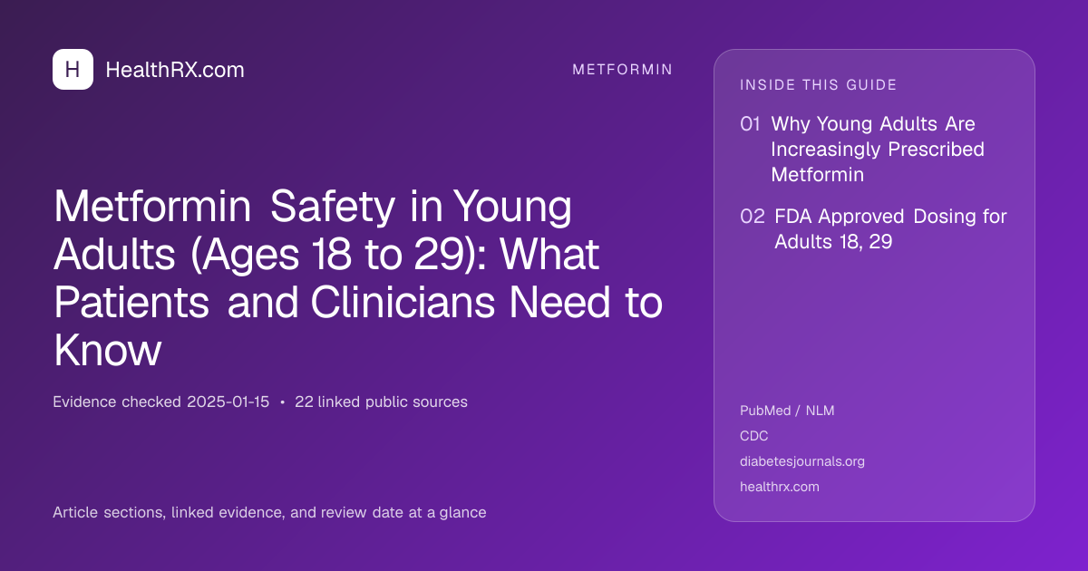 Evidence overview for Metformin Safety in Young Adults (Ages 18 to 29): What Patients and Clinicians Need to Know