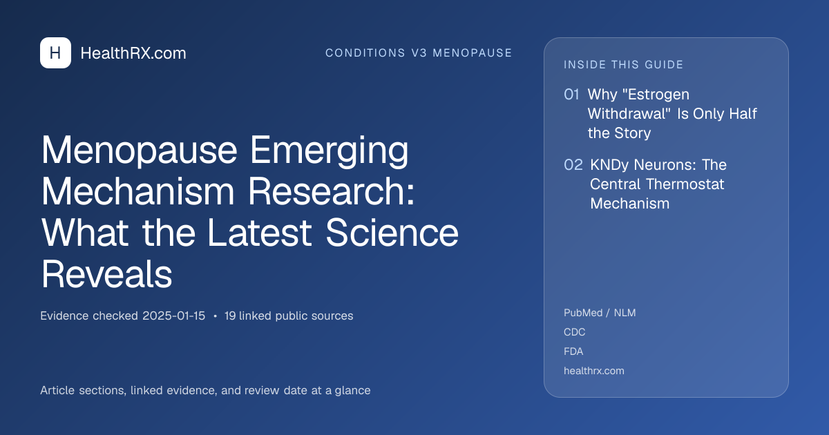 Evidence overview for Menopause Emerging Mechanism Research: What the Latest Science Reveals