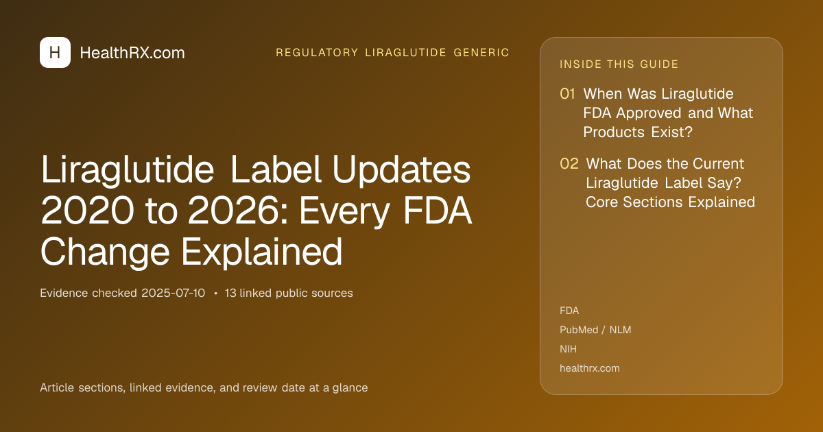 Evidence overview for Liraglutide Label Updates 2020 to 2026: Every FDA Change Explained