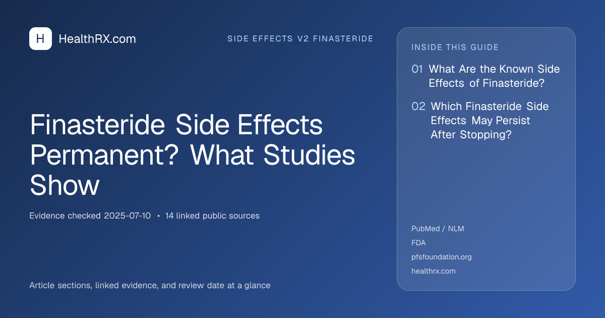 Evidence overview for Finasteride Side Effects Permanent? What Studies Show