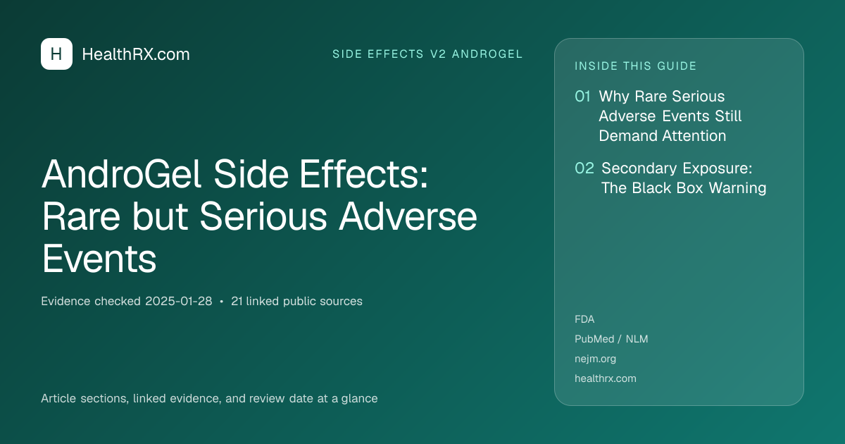 Evidence overview for AndroGel Side Effects: Rare but Serious Adverse Events