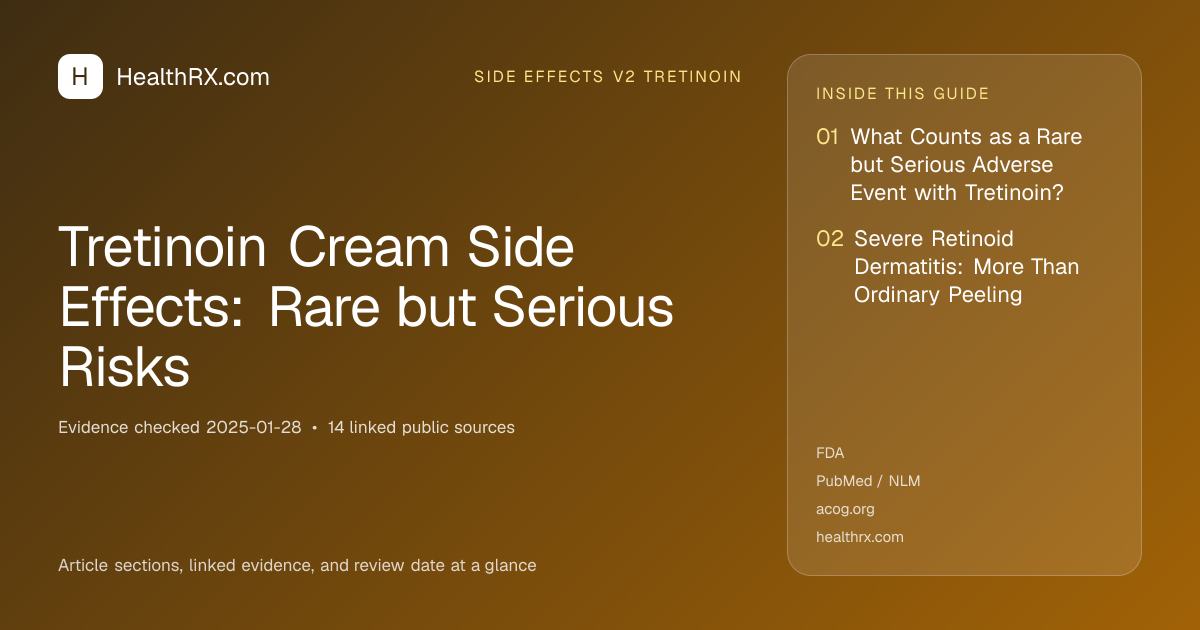 Evidence overview for Tretinoin Cream Side Effects: Rare but Serious Risks