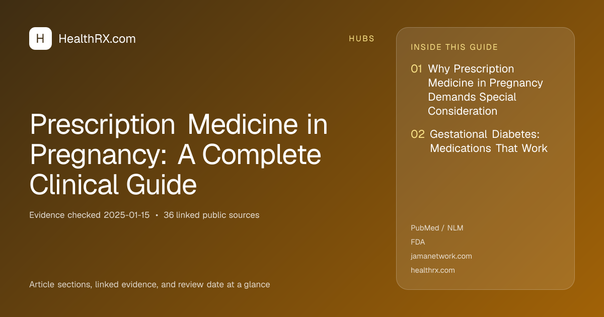 Evidence overview for Prescription Medicine in Pregnancy: A Complete Clinical Guide