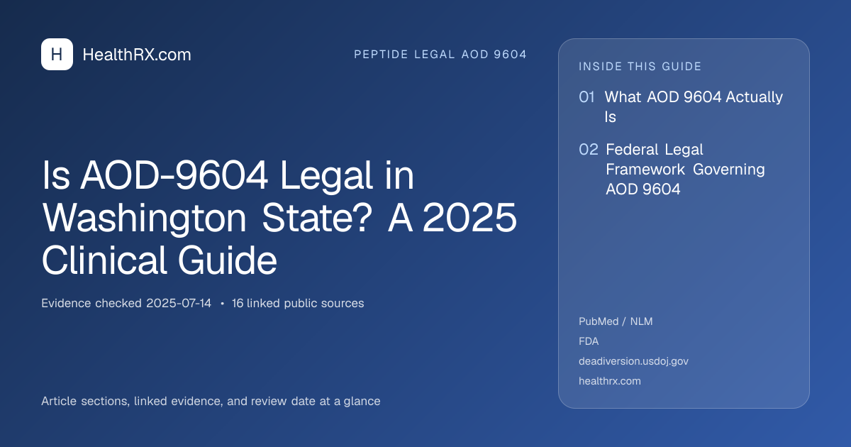 Evidence overview for Is AOD-9604 Legal in Washington State? A 2025 Clinical Guide