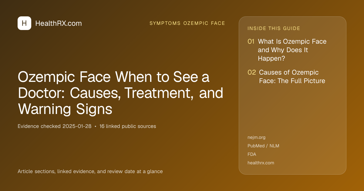 Evidence overview for Ozempic Face When to See a Doctor: Causes, Treatment, and Warning Signs