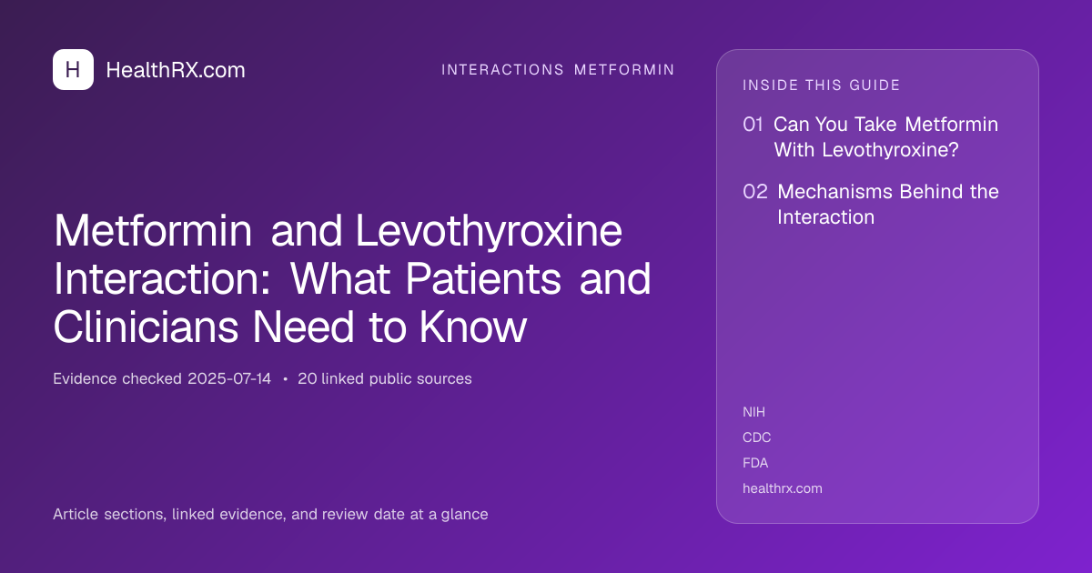 Evidence overview for interactions metformin: Metformin and Levothyroxine Interaction: What Patients and Clinicians Need to Know