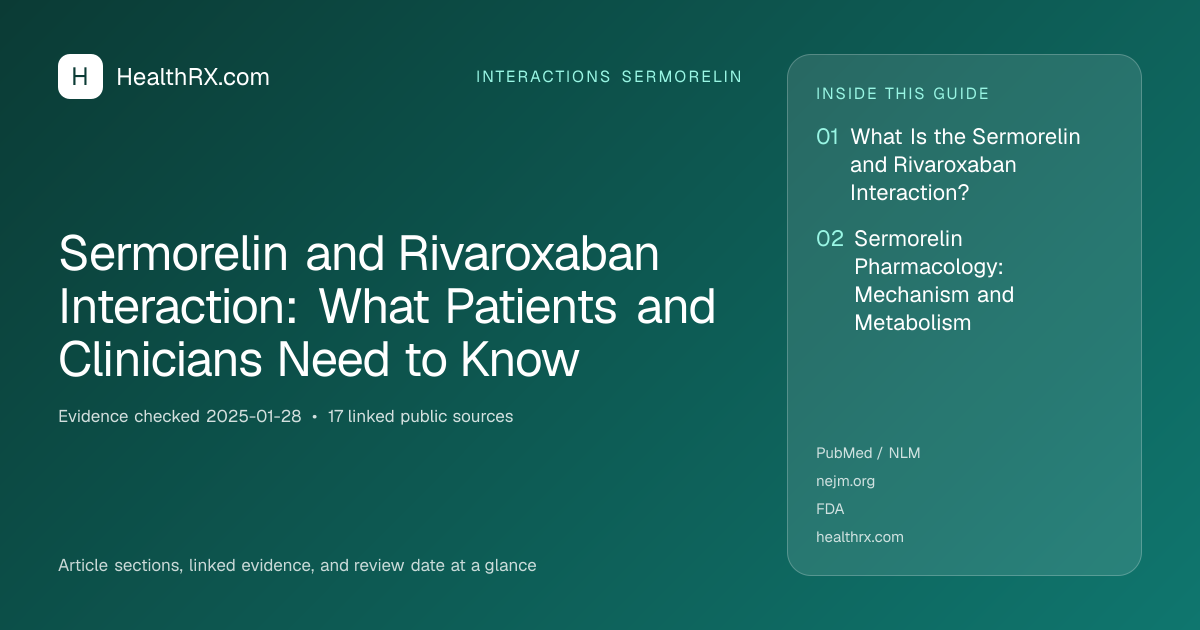 Evidence overview for Sermorelin and Rivaroxaban Interaction: What Patients and Clinicians Need to Know