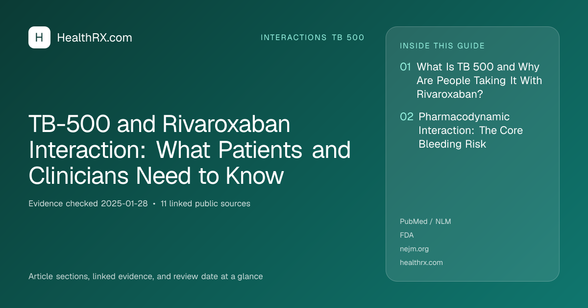 Evidence overview for TB-500 and Rivaroxaban Interaction: What Patients and Clinicians Need to Know